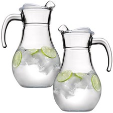 1.8L Pasabahce Large Glass Jug Water Juice Cocktails Carafe Pitcher Decanter Lid