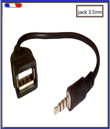 Adaptateur USB 5 Modele pour Iphone ,USB Type C blanc Noir ,Rallonge Mini jack - Foto 24 di 37