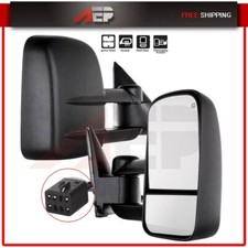 Power Heated Towing Mirrors Fits 1999-02 Gmc Sierra 1500 2500 Hd 3500 Pair Side