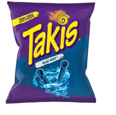 Takis Blue Heat 92,3g | Scharfe Tortilla-Chips | Exotische Chili-Paprika-Note