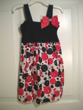 Girls Sweet Heart Rose Red White Blue Dress - Size 4