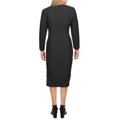 knee length dress with side slits $228 Likely Womens Nika Side Slit Knee-Length Wear to Work Dress Black 4  NWT