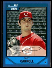 Scott Carroll 2007 Bowman Draft Picks & Prospects Card #BDPP31