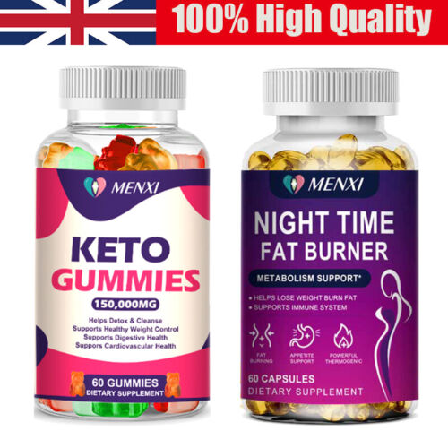 Advanced Keto Gummies Ketone Slimming Capsules Weight Loss Night Time Fat Burner - Picture 1 of 18