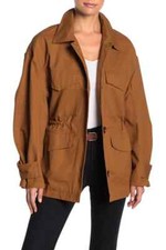 Lush Women's Utility Oversized Jacket Camel Size Medium Nwt