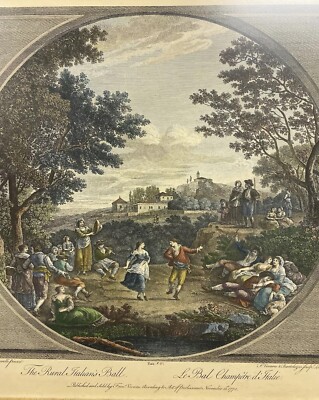 Francesco Bartolozzi Engraving Pair 1775 The Rural Italians