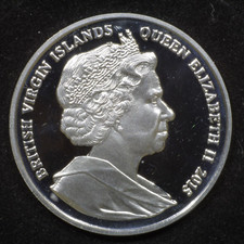 2015 HEART OF ROSES Colorized CUPRO-NICKEL $1 UNC Coin BRITISH VIRGIN ISLANDS