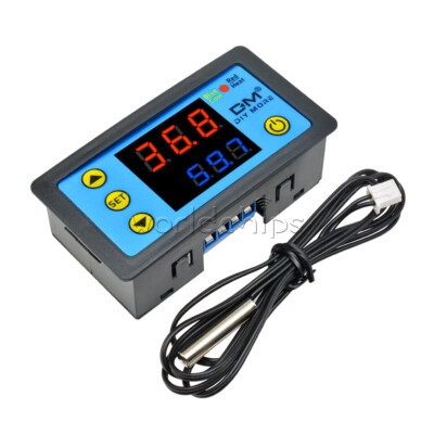 Dual Display Digital LCD Thermostat Temperature W3231 DC 24V Controller R/ W3230