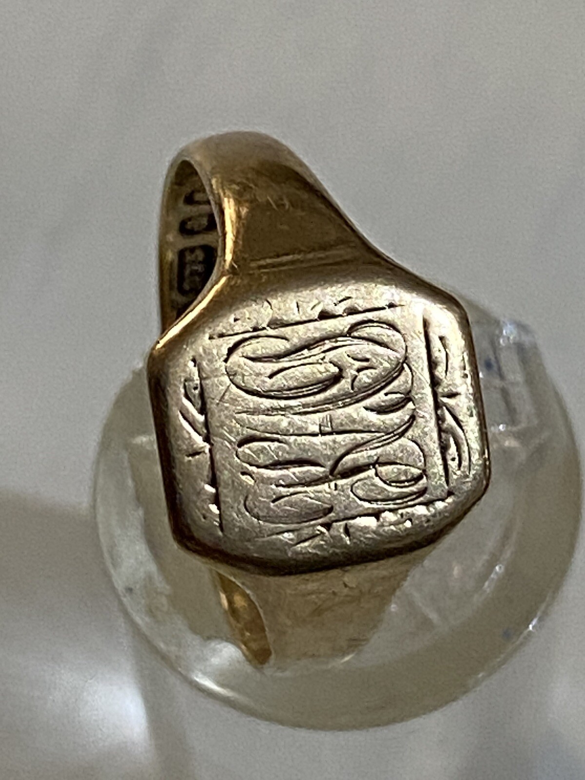 Antique 1930s 9ct Solid Gold Ring - image 2