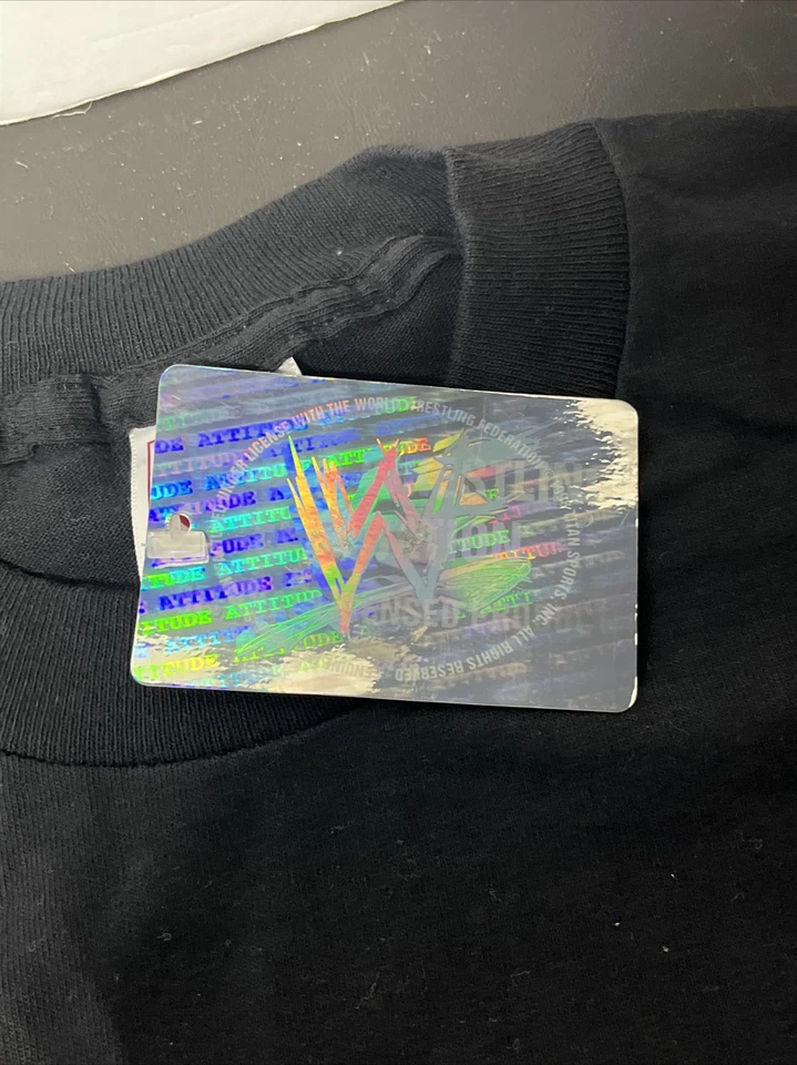 Camiseta De Colección Stone Cold Steve Austin JUVENTUD Grande WWF Hell Yeah Calavera con Etiqueta Foto 4 de 4