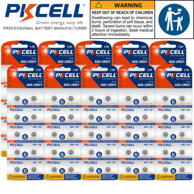 Lr921 Equivalent Pile Lr621 Equivalent 100x AG6 Button Cell