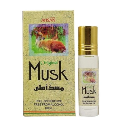 RSGL AHSAN Natural Musk Roll On Unisex Perfume Oil- 8ml, Free Shipping