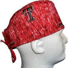 NCAA Texas Tech Faded Paint Scrub Hat Chemo Cap