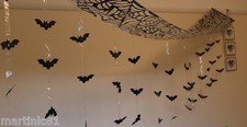 3M HALLOWEEN HANGING BATS CEILING HANG BATS WALL DECORATION SCARY GUESTS DEAD