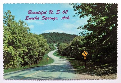 US Highway 62 between Eureka Springs and Gateway, AR- Arkansas 4x6'' Postcard J6
