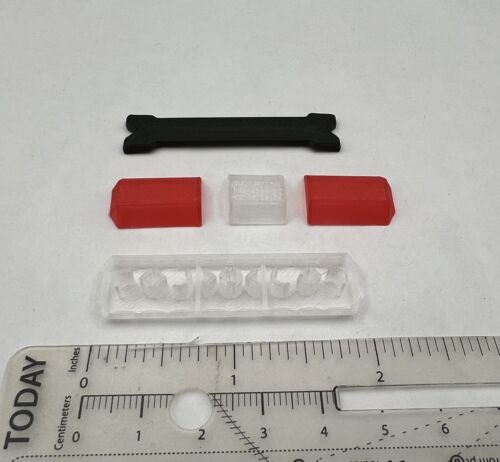 1/24 25 Scale Clear Red Code 3 MX7000 Lightbar Internal Lens Police Sheriff Fire - Picture 2 of 10