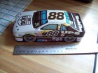 DALE JARRETT #88 EMPTY METAL COLLECTOR CAR TIN approx. 7.75" X 3.5" X 2.5"  — photo 1