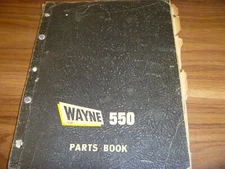 Wayne 550 Street Sweeper Parts Catalog Manual Book