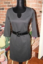 Ann Taylor Loft womens dress, black, size 4P