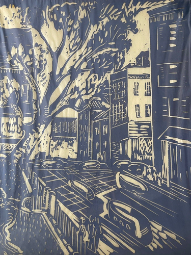 1954 Block Print / Grace Kennedy / Mulberry Street Maryland - Picture 9 of 19