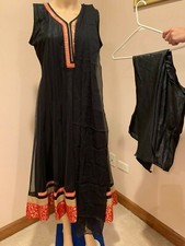 Anarkali Style Shalwar Kameez with Dupatta and Chudidar