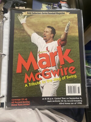 Mark McGwire Gold Collectors Magazine Record Breaking Home Run