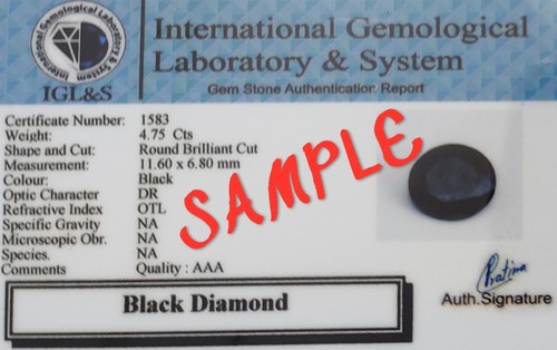 4 Karat Black Diamond Nieten Prinzessin Schnitt Um mit Schwarzer Steine AAA - Bild 4 von 4