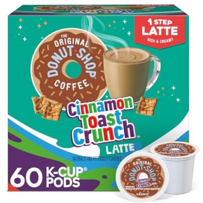 The Original Donut Shop Cinnamon Toast Crunch Latte K-Cup Pods 60 Count