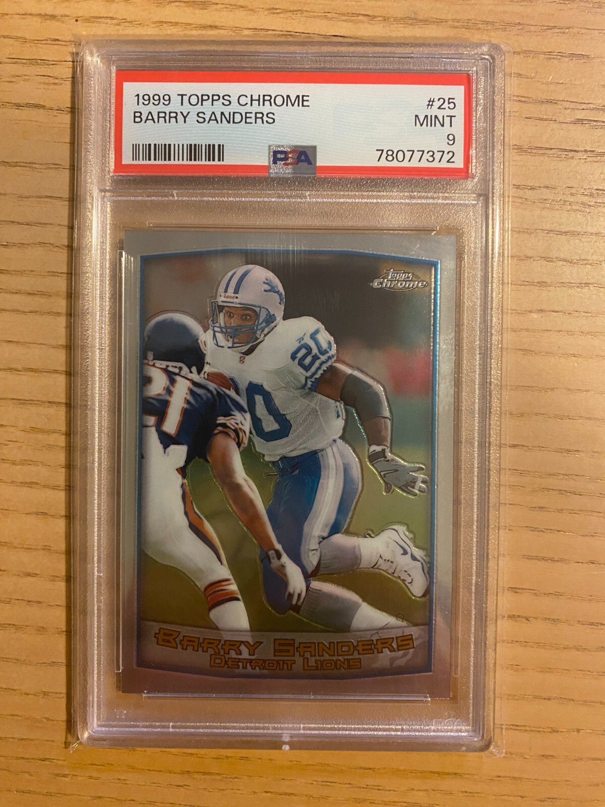 1999 Topps Chrome Barry SANDERS #25 PSA 9 **HOF**