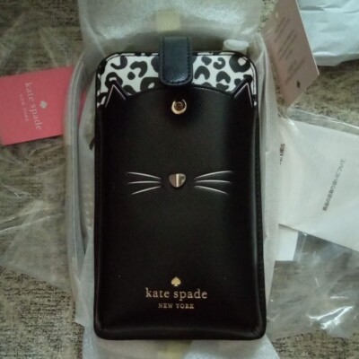 kate spade new york Pouch smart phone case crossbody AUTHENTIC cat