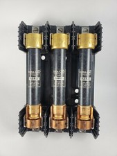 BUSS 60A 600V 3 Pole Fuse Holder With DLS-R30 Dura-Lag Fuses
