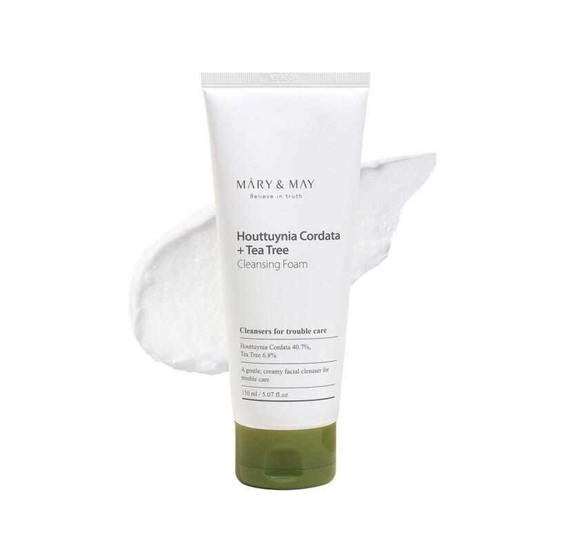 Mary&May Deep Clean Foam – Tea Tree & Houttuynia for Pores & Skin Troubles 150ml