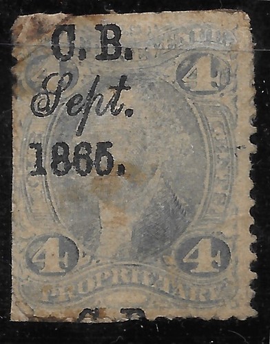 U.S.Revenue R22/Playing card"Sept.1865 Charles Bartlet"-Philadelphia Samuel Hart