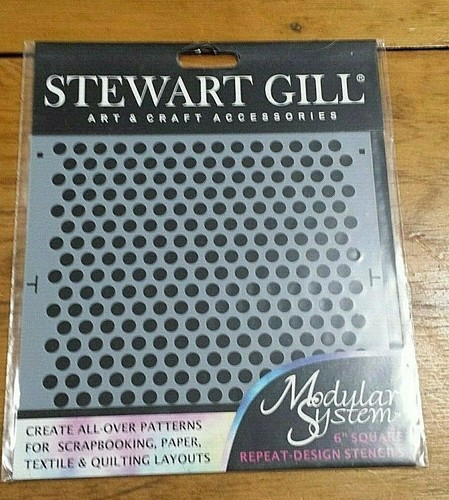 STEWART GILL SMALL DOTS 6" MODULAR SYSTEM STENCIL FREE SHIPPING  