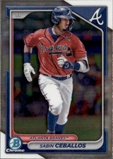 2024 BOWMAN PROSPECT CHROME ATLANTA BRAVES - SABIN CEBALLOS #BCP-130