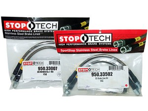 Stoptech Stainless Steel Braided Brake Lines (Front & Rear Set / 40000 40504) | UK Stoptech Stainless Steel Braided Brake Lines (Front & Rear Set / 40000 40504) | UK
