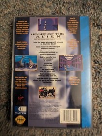 Heart of the Alien (SEGA CD) case and manual. Disc is damaged