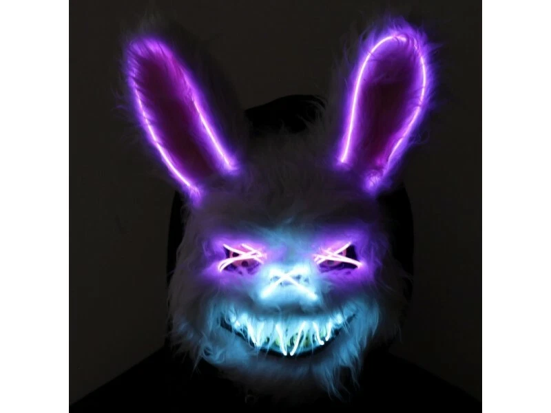 Still Life Moon Rabbit Over the Head LED Lights Costume Masquerade Mask [Pink] - Image 4 of 4
