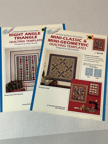 2 EZ Quilting Templates Right Angle Triangle and Mini Classic and Mini Geometric