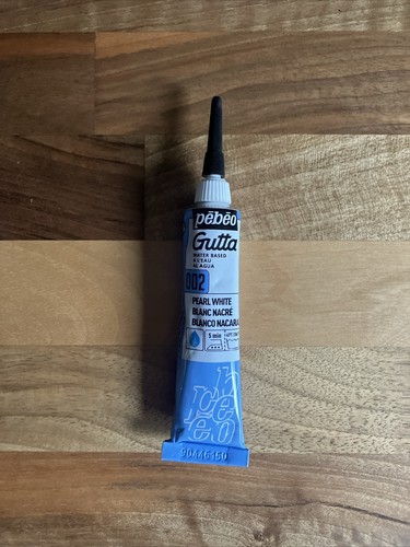 Pebeo Gutta Silk Outliner Wasserbasisfarbe Setasilk Stoff 20ml perlweiß