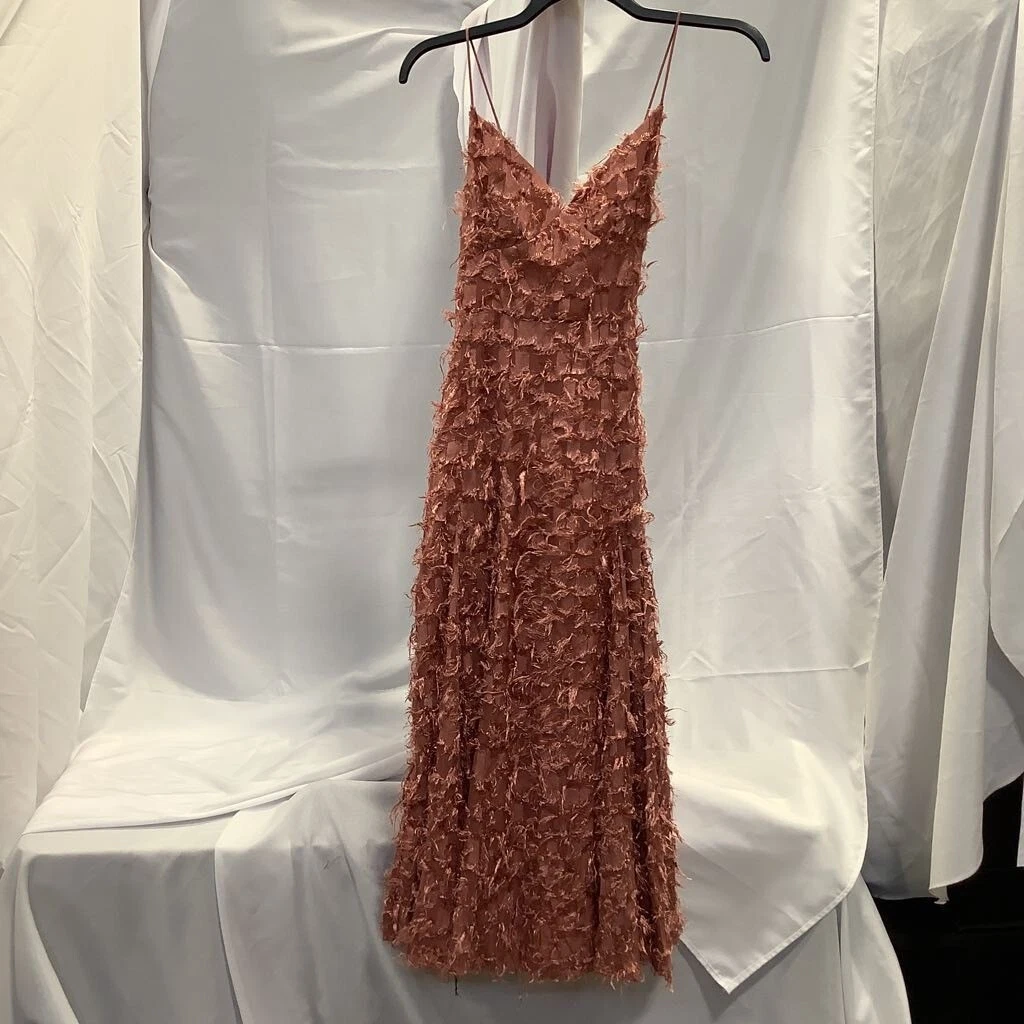 Forever Unique Womens Skater Midi Dress Rose Pink Textured Sweetheart Neck 6 New eBay