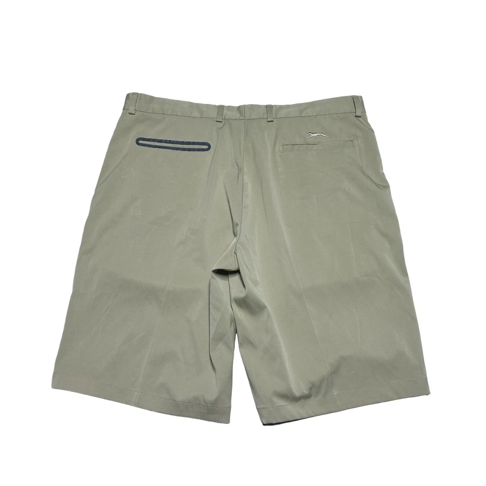 Slazenger Golf Shorts Mens 38 Khaki Flat Front Performance Stretch Casual - Image 2 of 4
