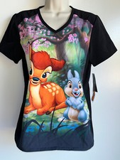 NWT Disney Bambi Scrub Top Size XS