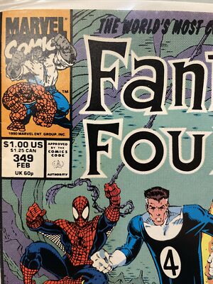 FANTASTIC FOUR 349 VF WOLVERINE, HULK, GHOST RIDER, SPIDERMAN