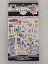   Brand New  The Happy Planner Value Sticker Book Watercolor Goals 500 Pieces