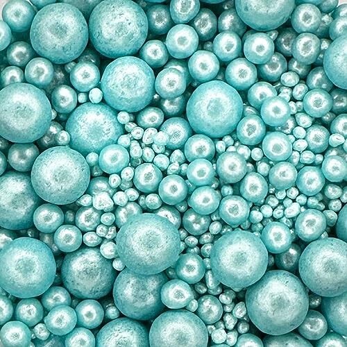 A Pinch Of - Pearls Mix Turquoise 30g - Edible Cake Decorations/Sprinkles - 6511