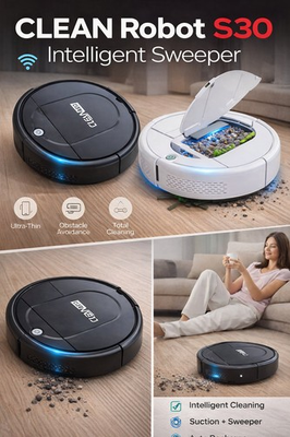 #ad Robot Vacuum Cleaner 3 in 1 Sweeping Mopping Rechargeable for Pet Hair amp; Carpet $20.99