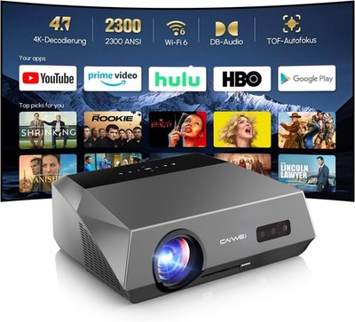 2300 ANSI Smart Projector , HDR LED Ultra HD 4K Projector Home Cinema