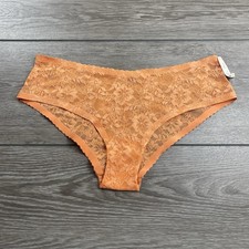Victoria s Secret Women s Lace Low Rise Hip Hugger Underwear Orange Large New