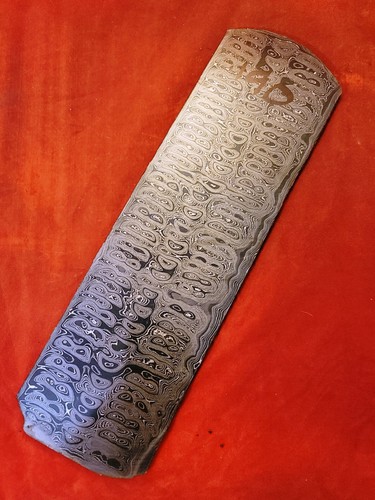 ALABAMA DAMASCO ACERO BILLET BLANCO, HOJA, SUMINISTROS PARA HACER CUCHILLOS - .190" de espesor - Imagen 3 de 3